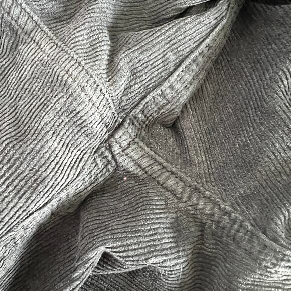 American Eagle Paper Bag Barrel Jeans Women's 8 Gray Stretch High Rise Corduroy - Picture 7 of 12